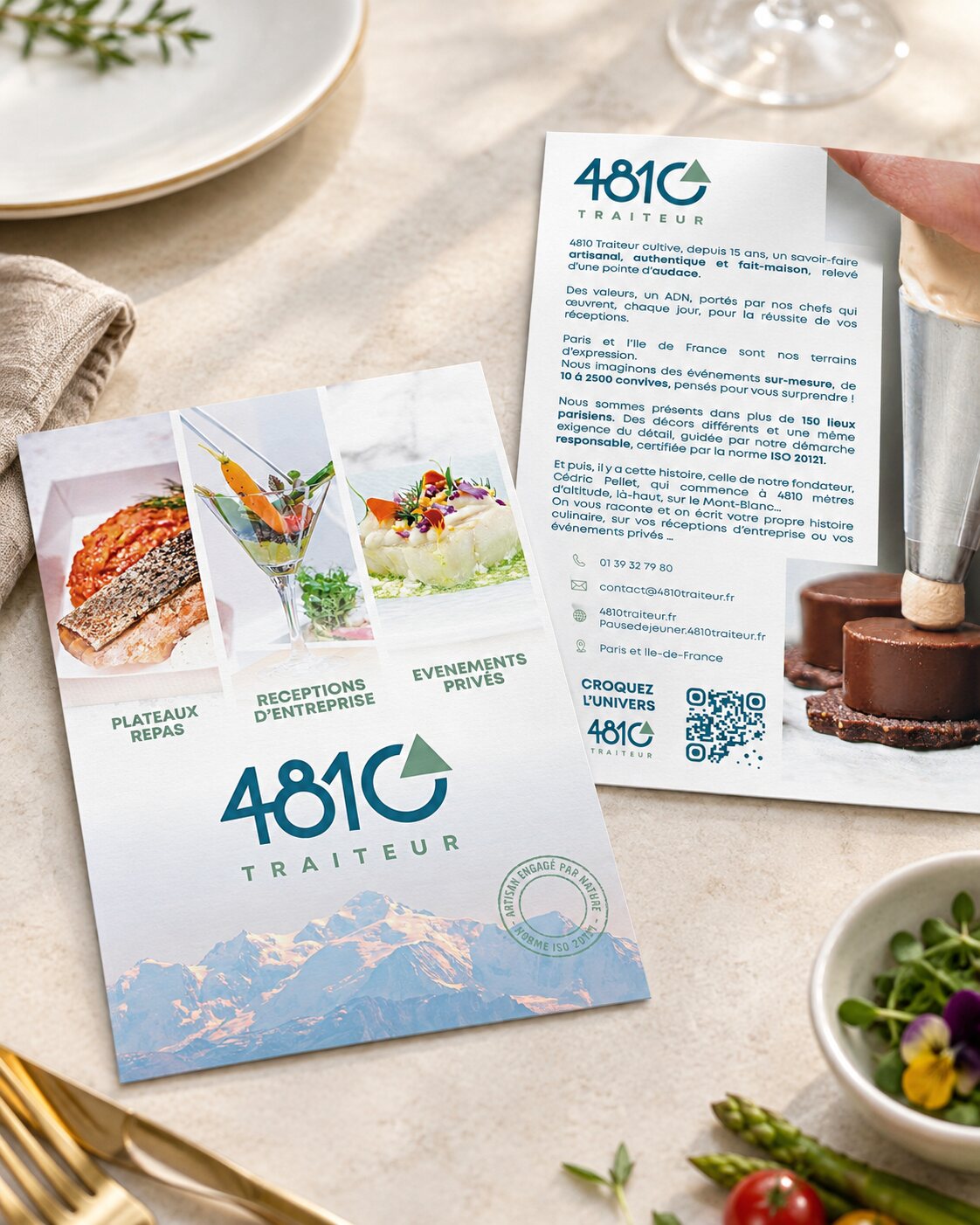Flyer A5 conçu pour 4810 Traiteur, avril 2026